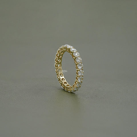 Rose Cut Round Diamond Eternity Band