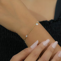 Multi Shape Rose Cut Diamond Station Bracelet