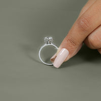 Round Cut Lab Diamond Solitaire Engagement Ring