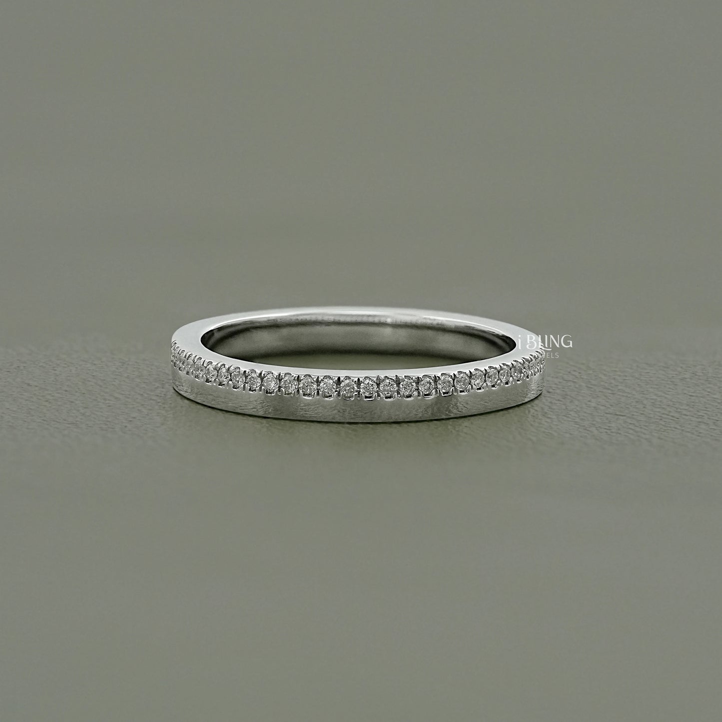 Round Cut Lab Diamond Pave Set Men's Band