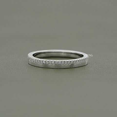 Round Cut Lab Diamond Pave Set Men's Band