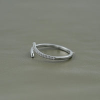 Lab Grown Round Diamond Bypass Open Diamond Ring