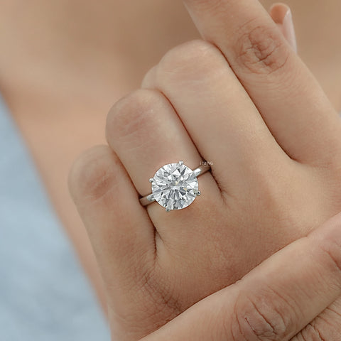 Round Lab Grown Diamond Solitaire Engagement Ring