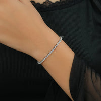 Bezel Set Round Lab Grown Diamond Tennis Bracelet