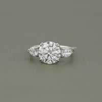 Three Stone Round Diamond Engagement Ring