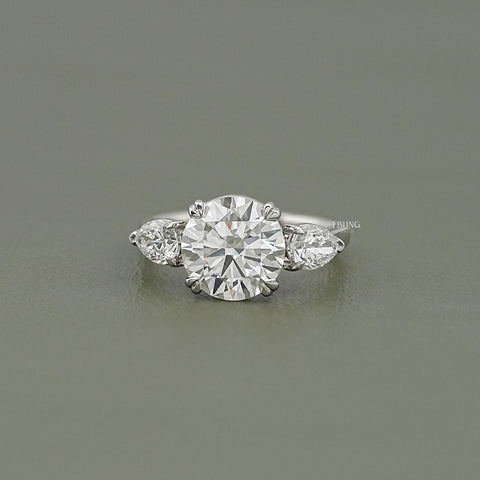 Three Stone Round Diamond Engagement Ring