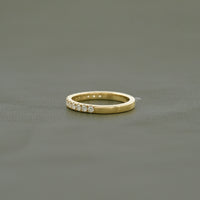 Round Cut Lab Diamond Tinny Half Eternity Band