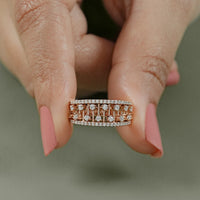 Double Row Round Diamond Band