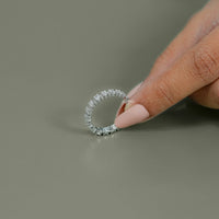 Emerald Lab Diamond Full Eternity Wedding Band