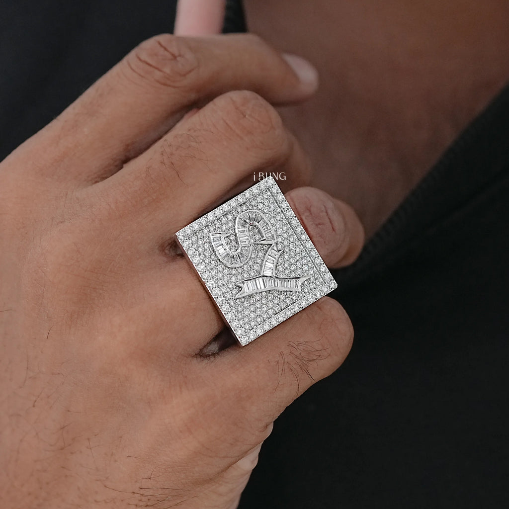 Baguette Cut Lab Grown Diamond Men's Band