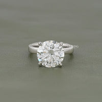 Round Cut Euro Shank Channel Set Diamond Ring