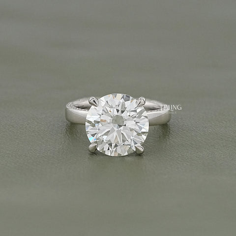 Round Cut Euro Shank Channel Set Diamond Ring