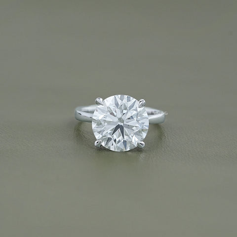 Round Cut Lab Grown Diamond Solitaire Ring