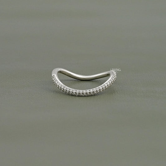 Round Lab Grown Diamond Pave Set Anniversary Band