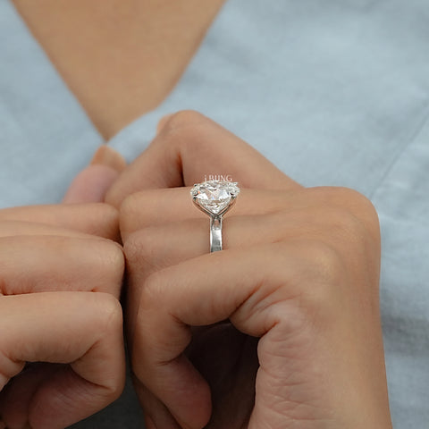 Round Cut Euro Shank Channel Set Diamond Ring