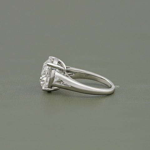 Round Diamond Split Shank Solitaire Ring