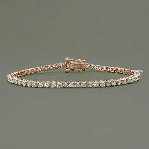 2.30 MM Round Lab Diamond Tennis Bracelet