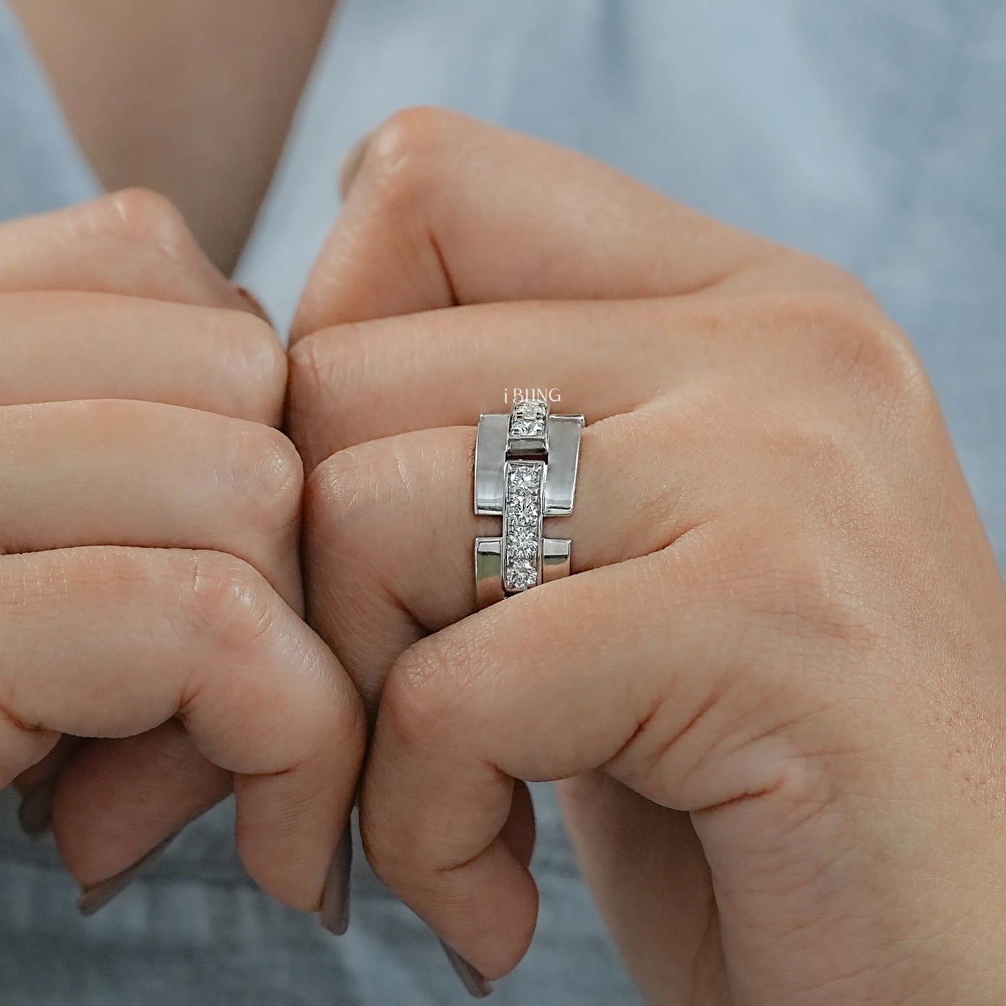 Round Cut Lab Grown Diamond Wedding Band Band