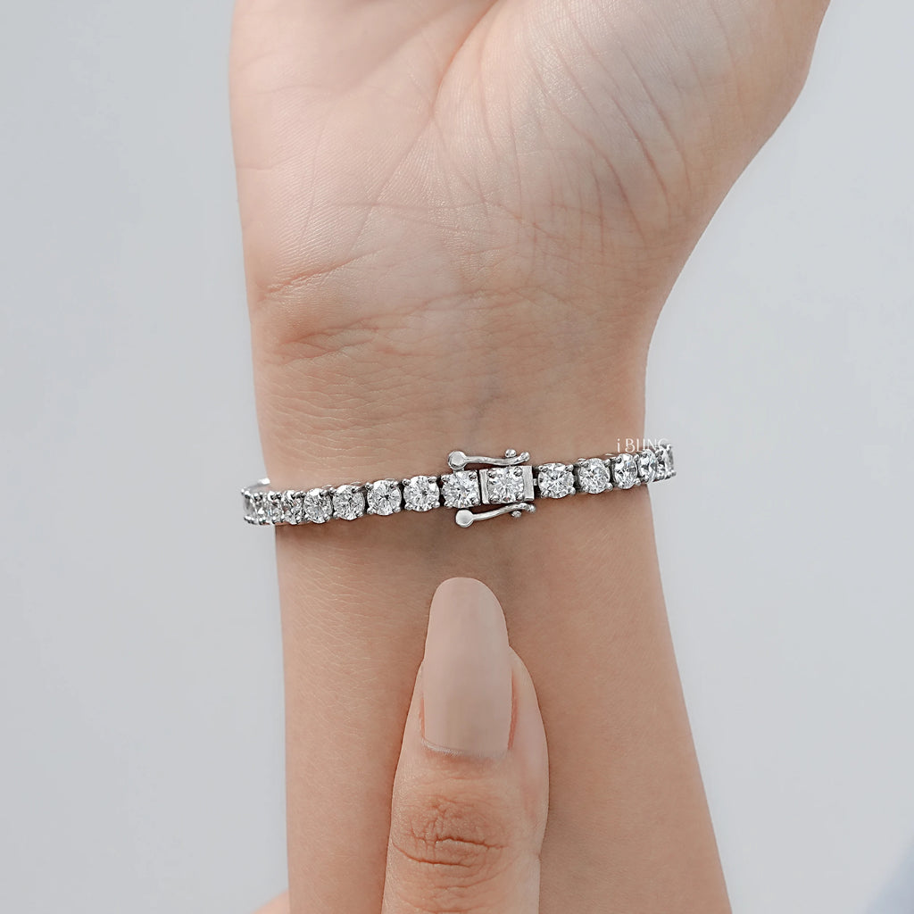 Round Cut Lab Diamond Tennis Bracelet