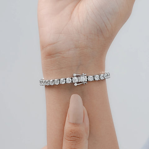 Round Cut Lab Diamond Tennis Bracelet