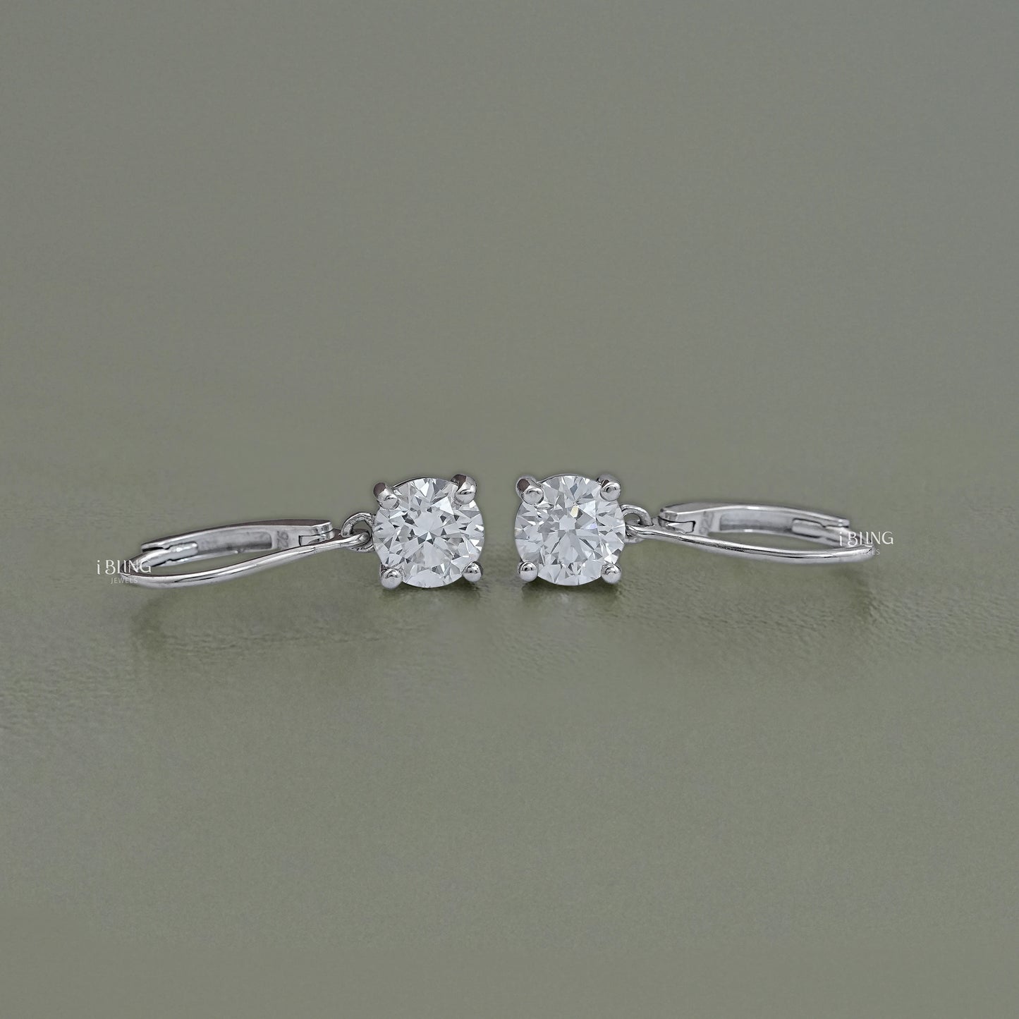 iBling Jewels lab grown diamond drop earrings in gold, crafted as fine jewelry for modern women