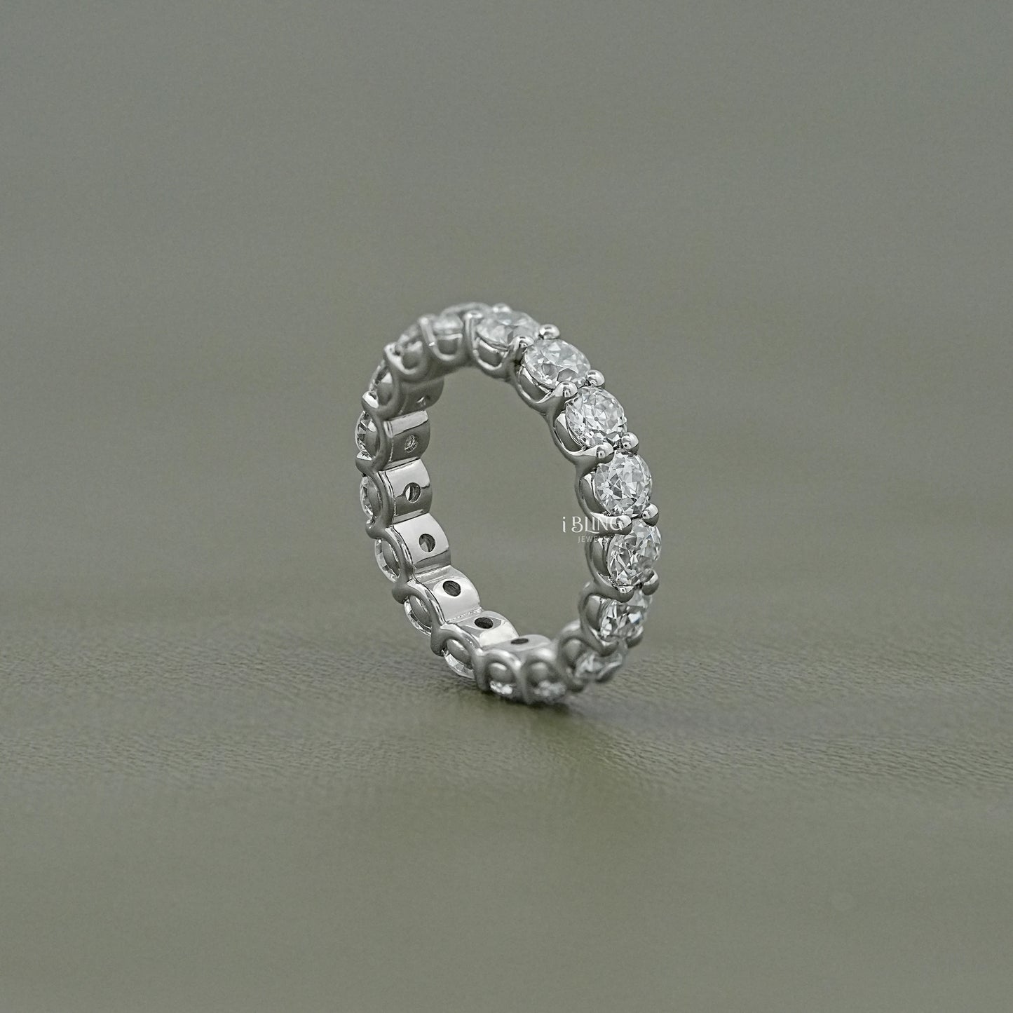 Round Lab Grown Diamond Eternity Wedding Band Full Eternity