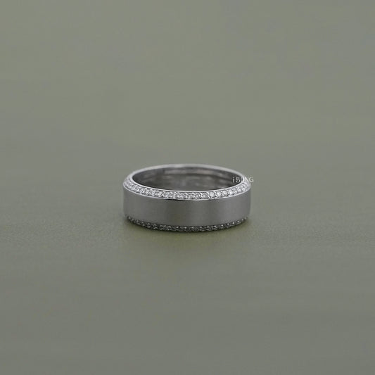 Pave Diamond Eternity Men's Wedding Band