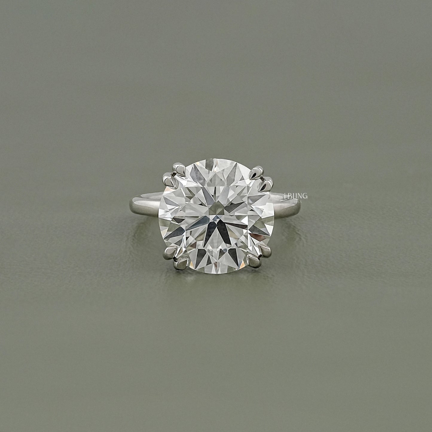 Round Cut Diamond Hidden Halo Solitaire Ring Solitaire Ring