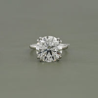 Round Cut Diamond Hidden Halo Solitaire Ring