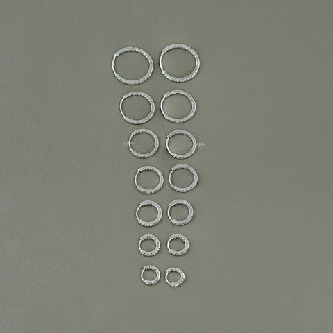 Round Moissanite In-Out Hoop Earrings