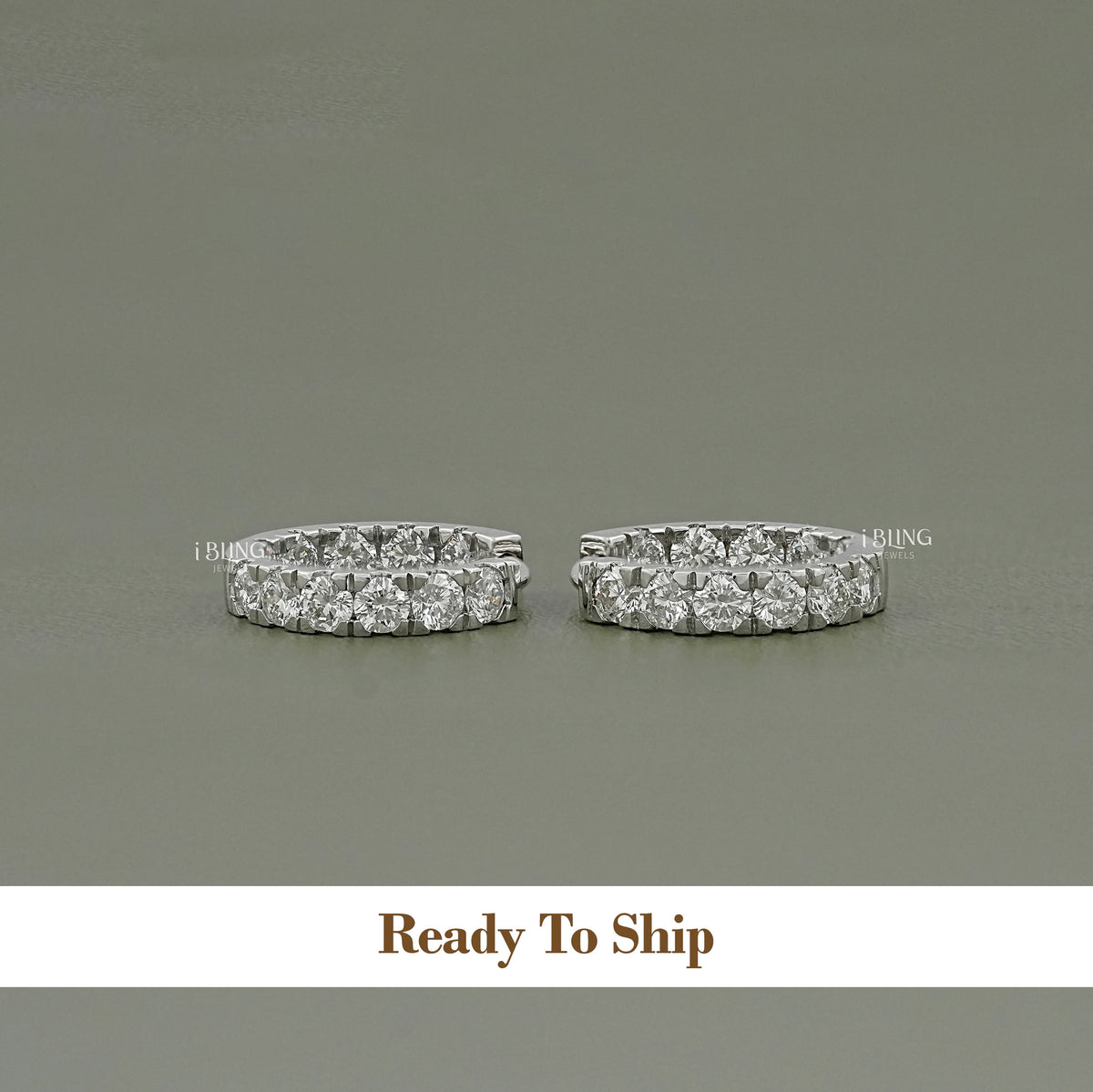 Round Lab Grown Diamond Hoop & Huggie Earrings