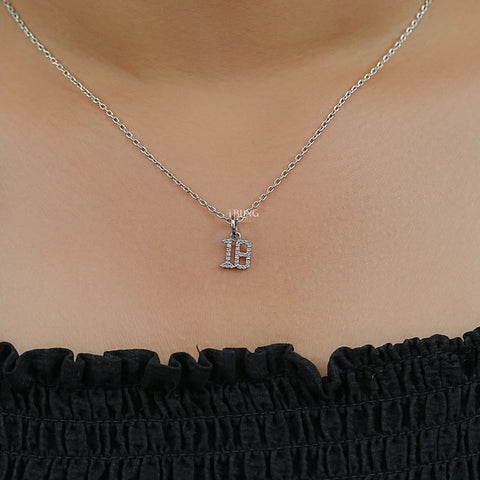 Round Cut Lab Grown Diamond Charm Pendant