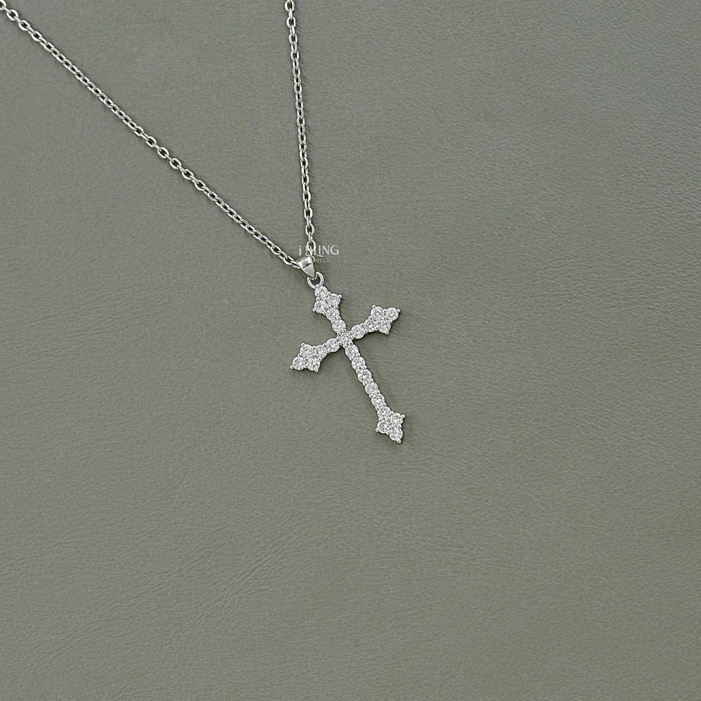 Round Cut Lab Grown Diamond Criss Cross Necklace
