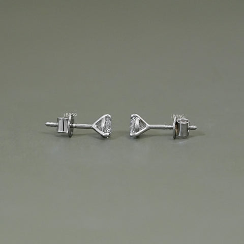 Round Cut Lab Diamond Solitaire Stud Earrings