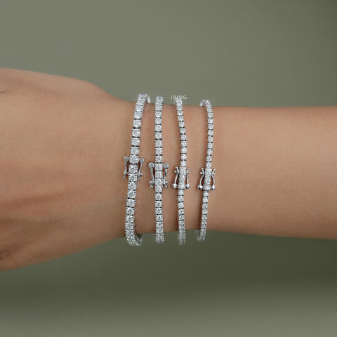 Round Moissanite Tennis Bracelet