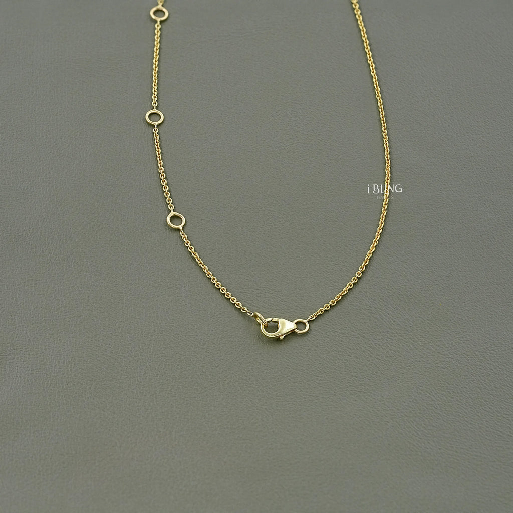 Round Cut Diamond Tennis Chain Necklace