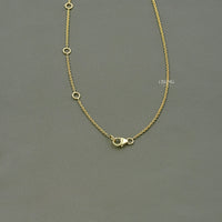 Round Cut Diamond Tennis Chain Necklace