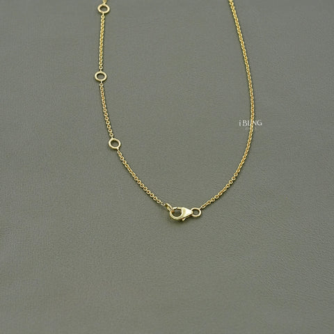 Round Cut Diamond Tennis Chain Necklace