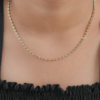 Round Lab Grown Diamond Tennis Necklace
