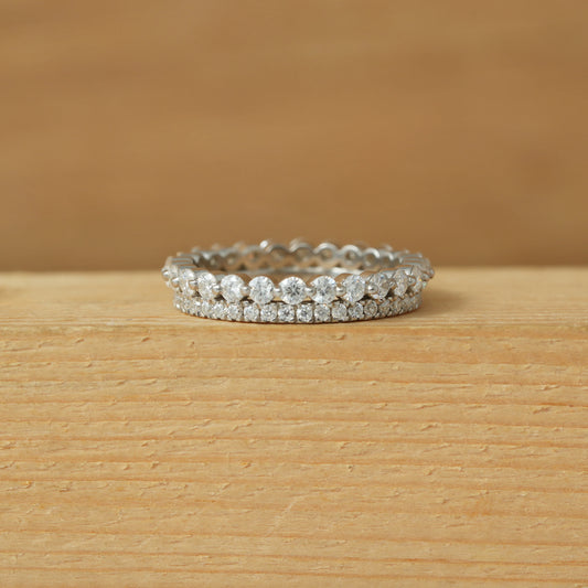 Round Cut Lab Diamond Wedding Band