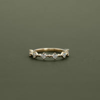 Round Diamond Floating Bubble Wedding Band