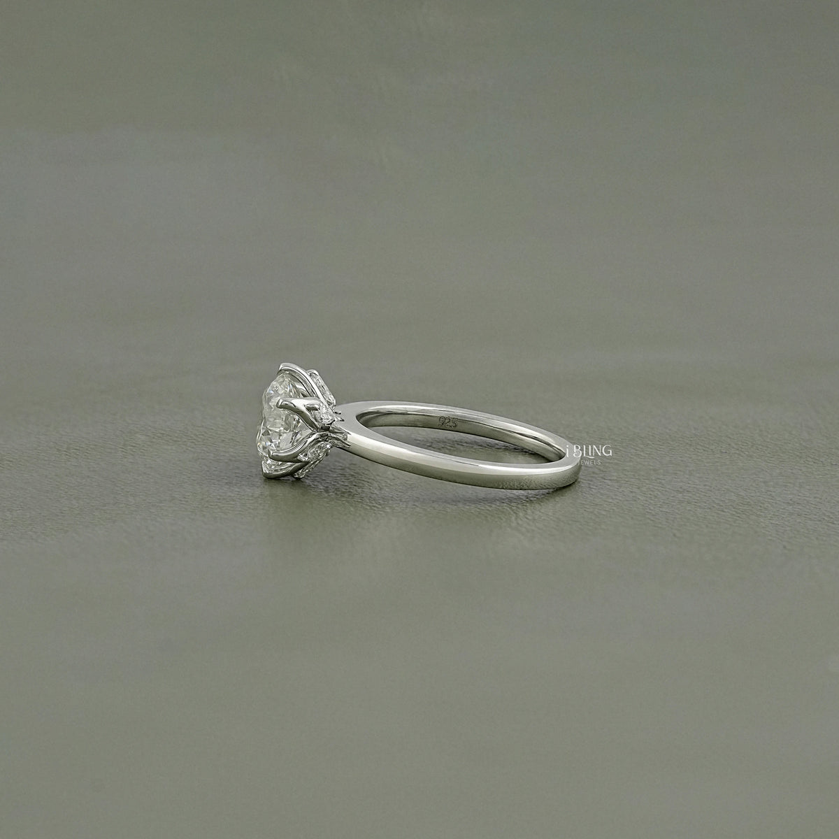 Round Cut Lab Diamond Solitaire Engagement Ring Solitaire Ring