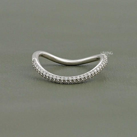 Round Lab Grown Diamond Pave Set Anniversary Band