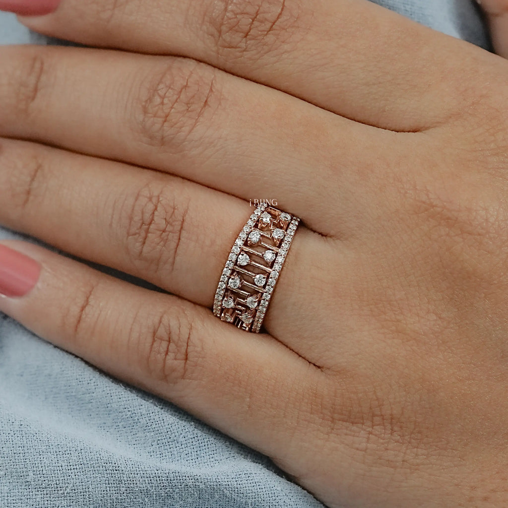 Double Row Round Diamond Band