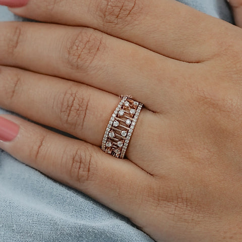 Double Row Round Diamond Band