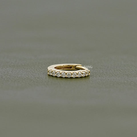Round Cut Lab Diamond Hoop & Huggie Men's Earrings