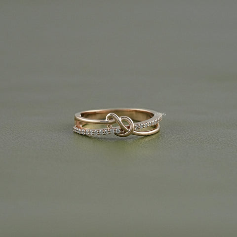 Round Cut Lab Grown Diamond Knot Wedding Band