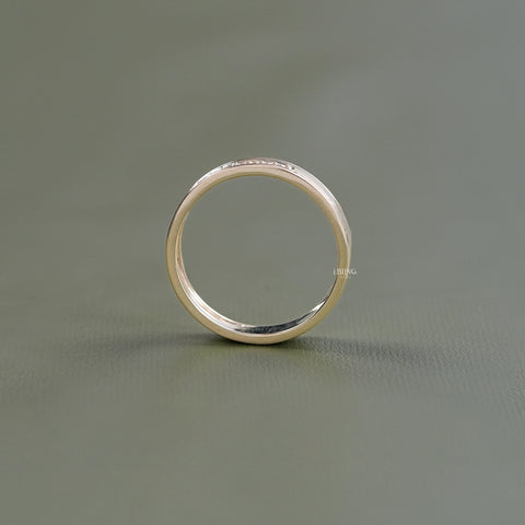 Round Lab Diamond Men's Wedding Band