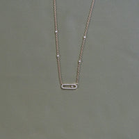 Lab Grown Diamond Paper Clip Necklace