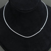 Round Lab Grown Diamond Tennis Necklace